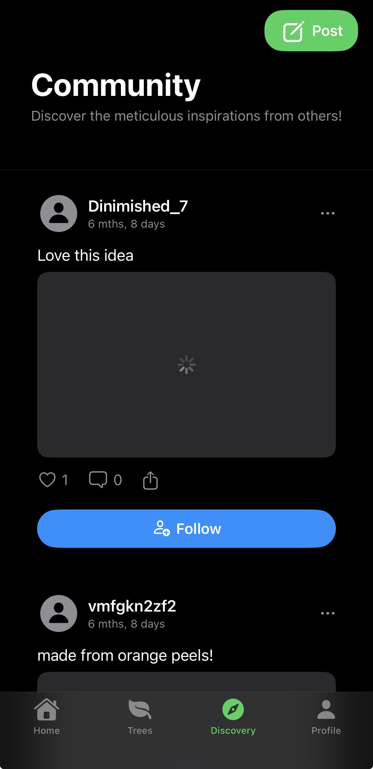 Releaf iOS sustainability app interface